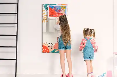 Tablă magnetică de scris model Floare de vară