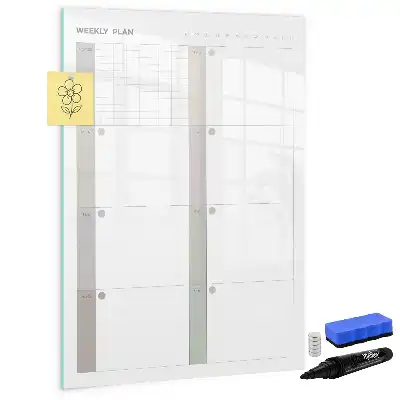 Tablă magnetică pentru scris planificator săptămânal