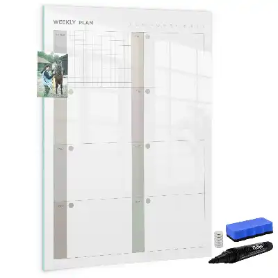 Tablă magnetică pentru scris planificator săptămânal