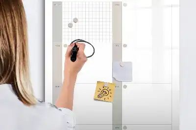 Tablă magnetică pentru scris planificator săptămânal