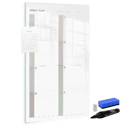 Tablă magnetică pentru scris planificator săptămânal