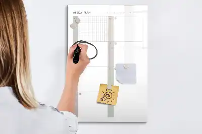 Tablă magnetică pentru scris planificator săptămânal