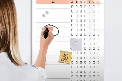 Listă de verificare pentru curățenie cu tablă magnetică pentru marker