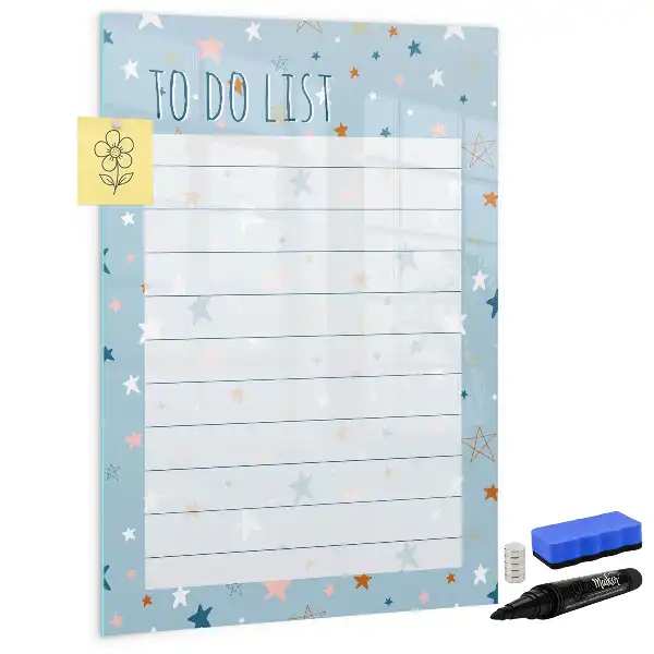 Tablă magnetică pentru notițe cu design pentru lista de sarcini