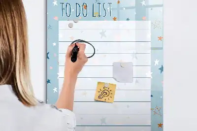 Tablă magnetică pentru notițe cu design pentru lista de sarcini