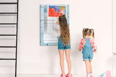 Tablă magnetică pentru notițe cu design pentru lista de sarcini