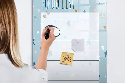 Tablă magnetică pentru notițe cu design pentru lista de sarcini