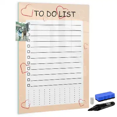 Tablă cu marker pentru lista de sarcini