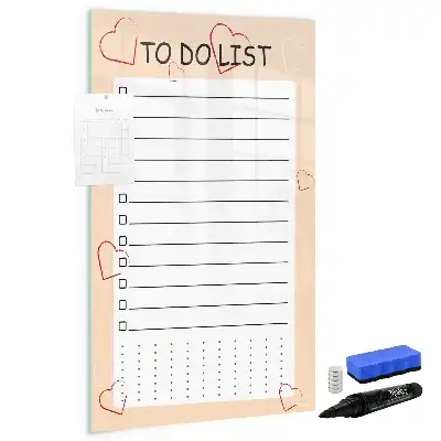 Tablă cu marker pentru lista de sarcini