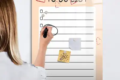 Tablă cu marker pentru lista de sarcini