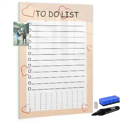 Tablă cu marker pentru lista de sarcini