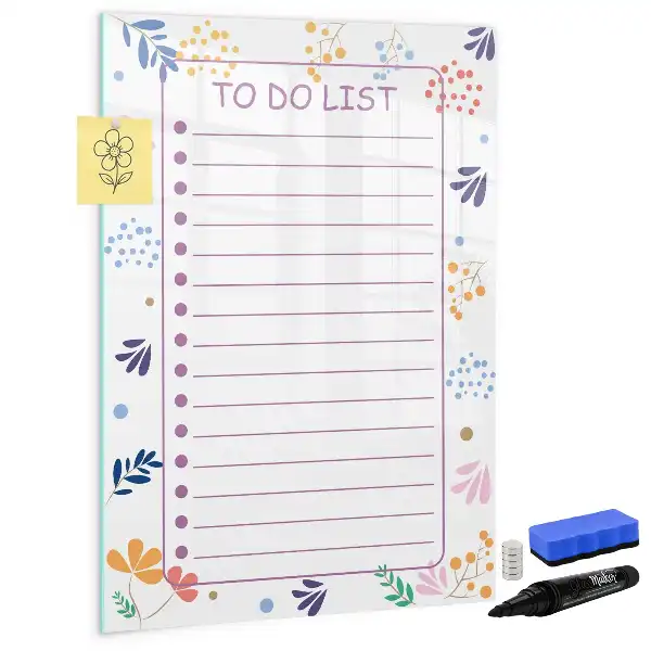 Tablă magnetică pentru notițe cu design pentru lista de sarcini
