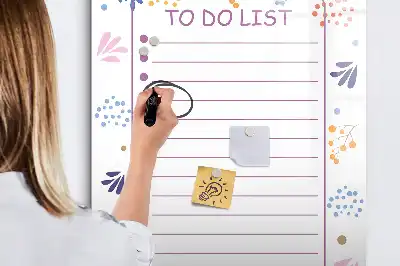 Tablă magnetică pentru notițe cu design pentru lista de sarcini