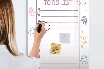 Tablă magnetică pentru notițe cu design pentru lista de sarcini