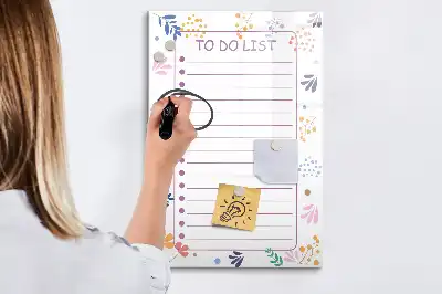 Tablă magnetică pentru notițe cu design pentru lista de sarcini