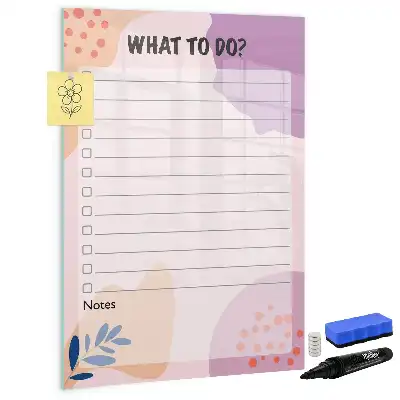 Tablă cu marker pentru listă de sarcini
