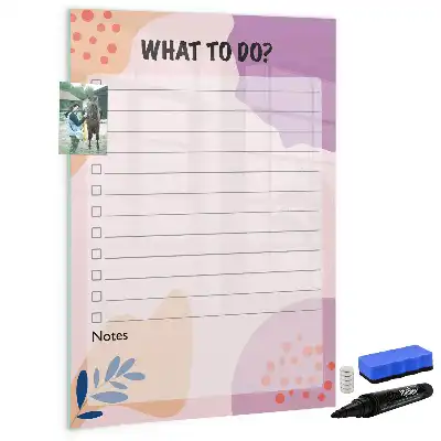 Tablă cu marker pentru listă de sarcini
