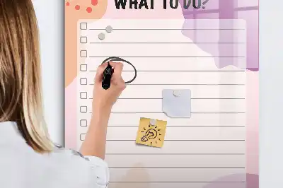 Tablă cu marker pentru listă de sarcini