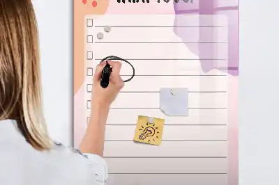 Tablă cu marker pentru listă de sarcini