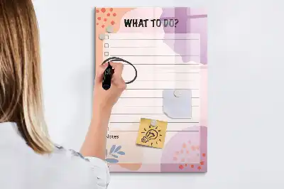 Tablă cu marker pentru listă de sarcini