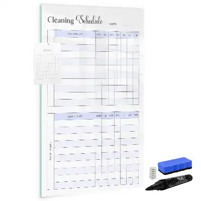 Tablă cu marker pentru program de curățenie