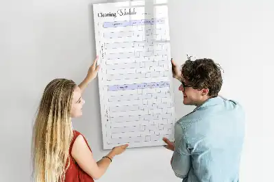 Tablă cu marker pentru program de curățenie