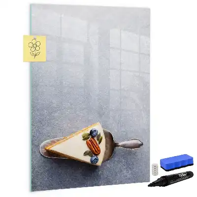 Tablă magnetică de scris cu model o felie de tort