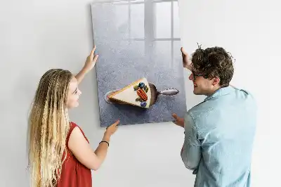 Tablă magnetică de scris cu model o felie de tort