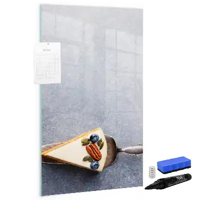Tablă magnetică de scris cu model o felie de tort