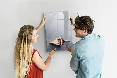 Tablă magnetică de scris cu model o felie de tort