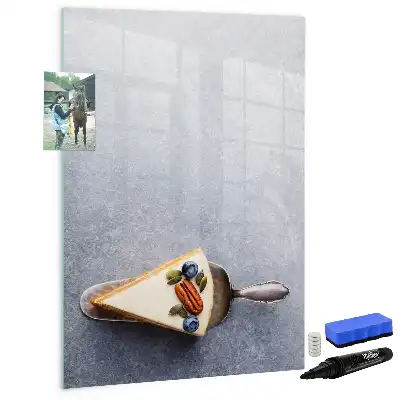 Tablă magnetică de scris cu model o felie de tort