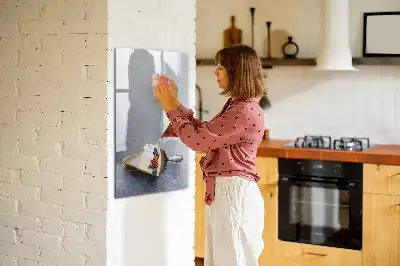 Tablă magnetică de scris cu model o felie de tort