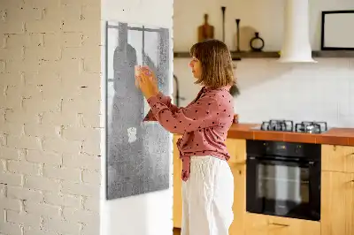 Tablă cu marker beton luminos