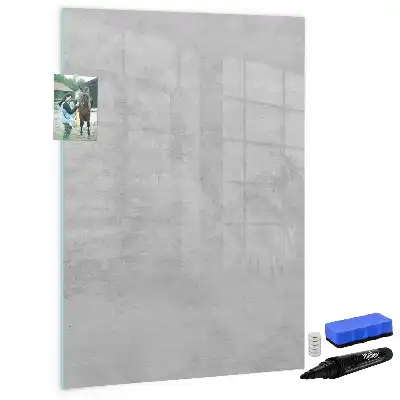 Tablă magnetică de scris cu finisaj de beton luminos