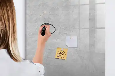 Tablă magnetică de scris cu finisaj de beton luminos