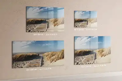 Tablă magnetică cu ștergere uscată cu design vedere la plajă