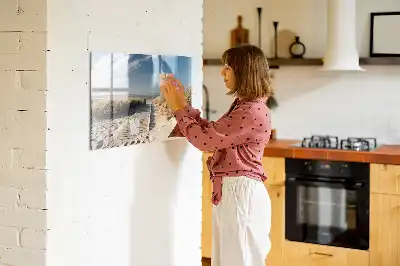 Tablă magnetică cu ștergere uscată cu design vedere la plajă