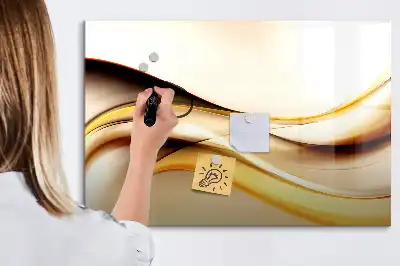 Tablă magnetică cu ștergere uscată cu model abstracție de valuri