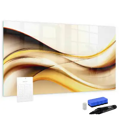 Tablă magnetică cu ștergere uscată cu model abstracție de valuri