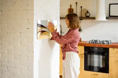 Tablă magnetică cu ștergere uscată cu model abstracție de valuri