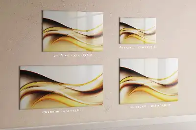 Tablă magnetică cu ștergere uscată cu model abstracție de valuri