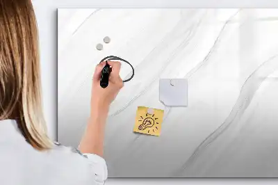 Tablă magnetică cu ștergere uscată cu model de marmură decorativă