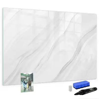 Tablă magnetică cu ștergere uscată cu model de marmură decorativă
