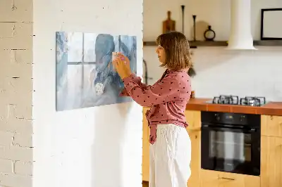 Tablă magnetică cu ștergere uscată cu model de marmură