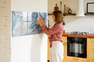 Tablă magnetică cu ștergere uscată cu model de marmură