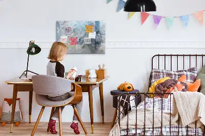 Tablă magnetică cu ștergere uscată cu model de marmură