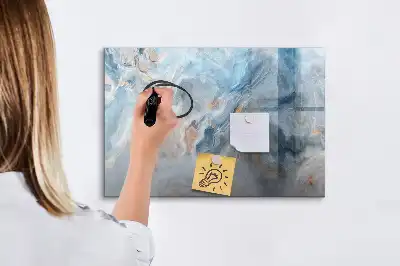 Tablă magnetică cu ștergere uscată cu model de marmură