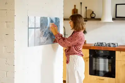 Tablă magnetică cu ștergere uscată cu model de marmură