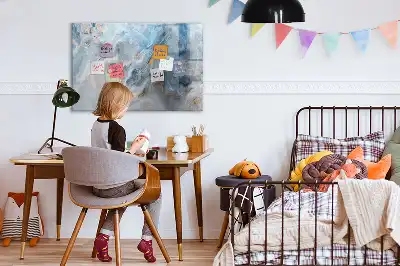 Tablă magnetică cu ștergere uscată cu model de marmură