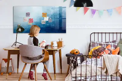 Tablă magnetică cu ștergere uscată model cu abstracție de apă